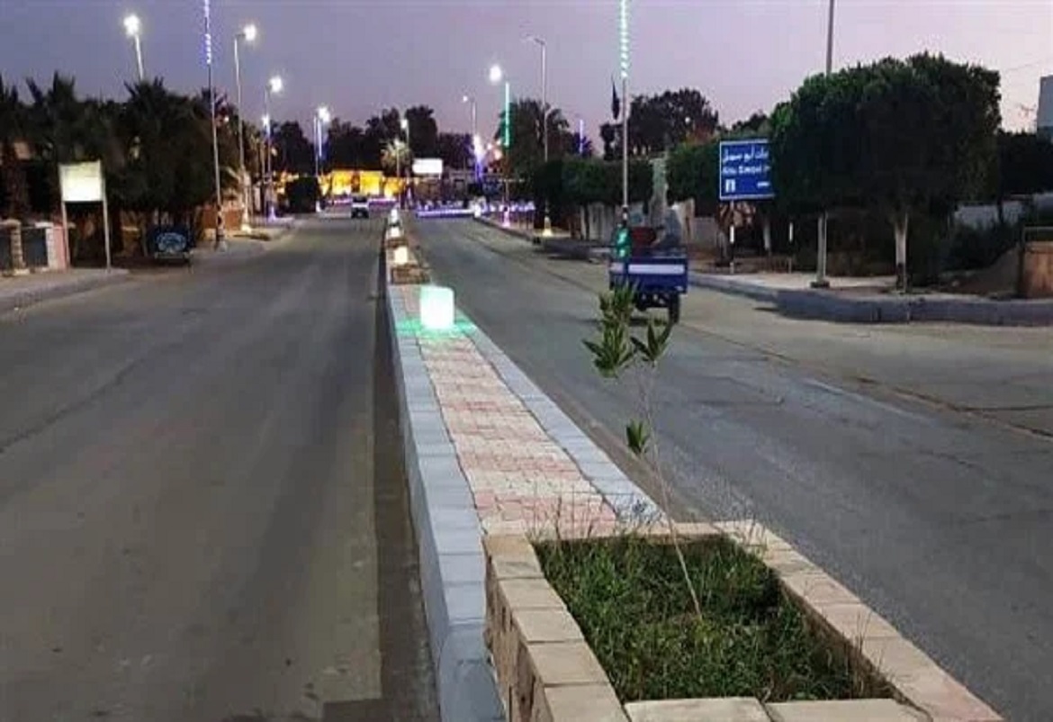 لمسات جمالية بمدينة أبوسمبل السياحية جنوب أسوان 