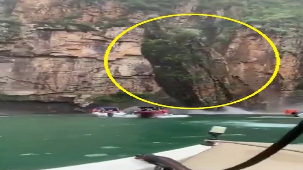 مقتل واختفاء واصابة 35 شخصا بسبب انهيار صخري على قوارب سياحية في البرازيل