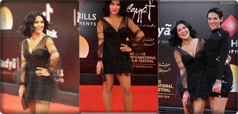 فستان صبا مبارك في مهرجان القاهرة السينمائي يثير ضجة 