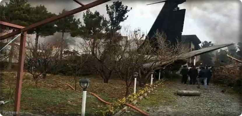 سقوط طائرة شحن عسكرية  ايرانية في إقليم البرز