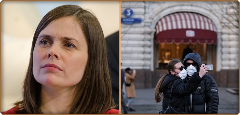 رئيسة وزراء ايسلندا والمستشارة الألمانية أنجيلا ميركل