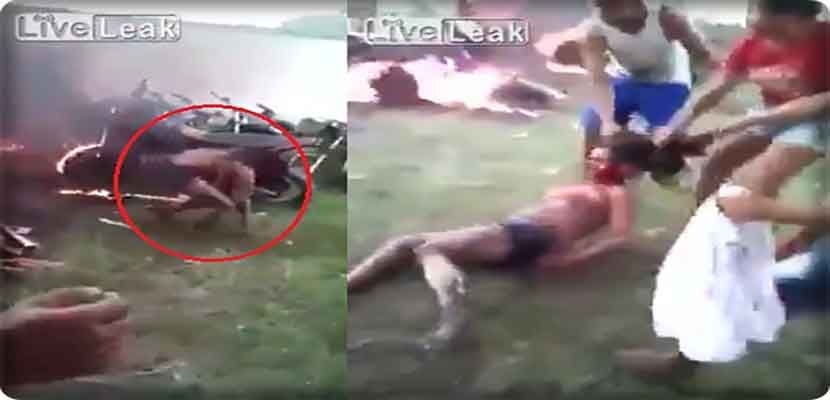 احترس مشاهد مرعبة، ألقوها في النّار وهي “حيّة” انتقاماً لابنها الرضيع