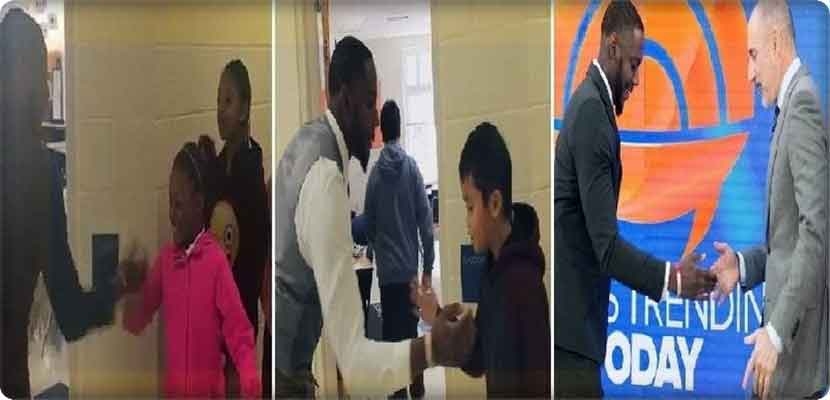 فيديو، معلم أمريكي يؤدي تحية خاصة لتلاميذه